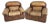 Italian Leather Club Chairs - A Pair For Sale
