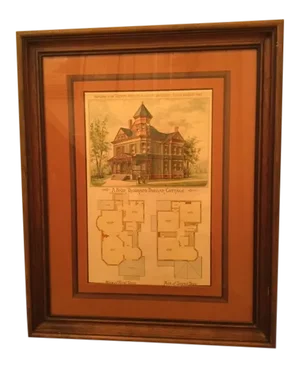 Vintage Drawing "FourThousand Dollar Cottage" Scientific American Archcitects & Builders 1887