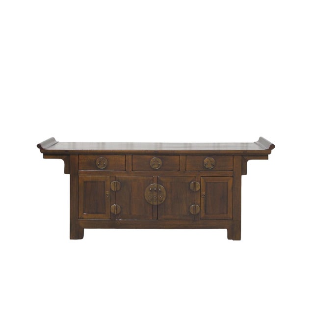 19th Century Chinese Catalpa Everted Flange Sideboard For Sale - Image 4 of 10