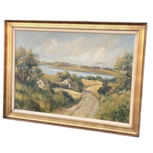 E Landberg, Landscape Composition, Oil Painting on Canvas, Framed For Sale - Image 11 of 11