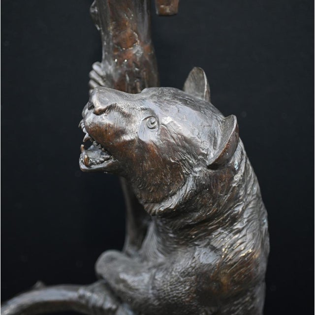 Black Forest Bear Cub Coatstand in Bronze, 1980s For Sale - Image 9 of 11