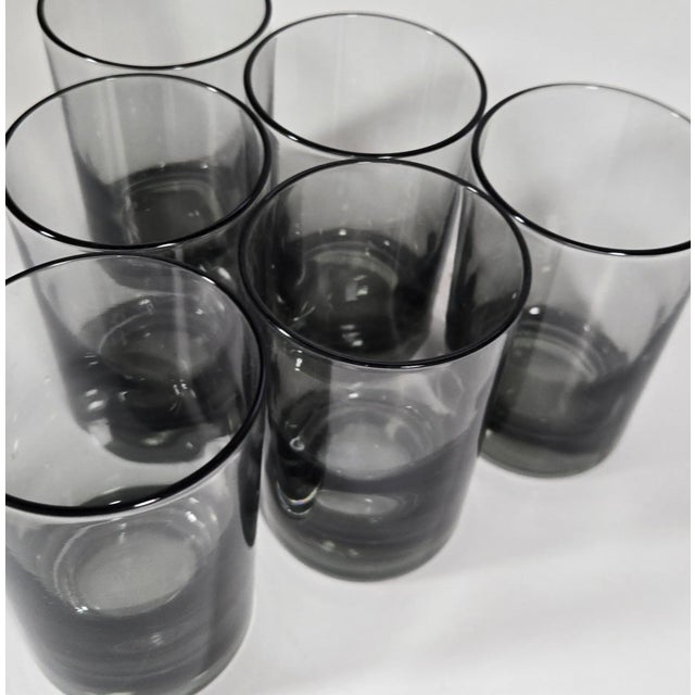 Smoky Gray Shot Glasses- Set of Seven For Sale - Image 6 of 8