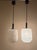 Geometric textured glass pendants to warm up your home. The embossed design is exceptional— it gives a sculptural quality...