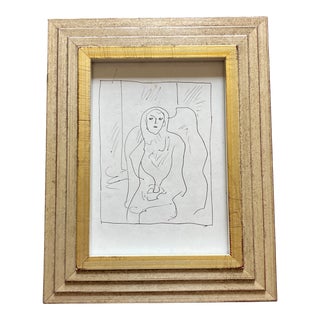 1970’s Original Matisse Style Abstract Ink Drawing For Sale