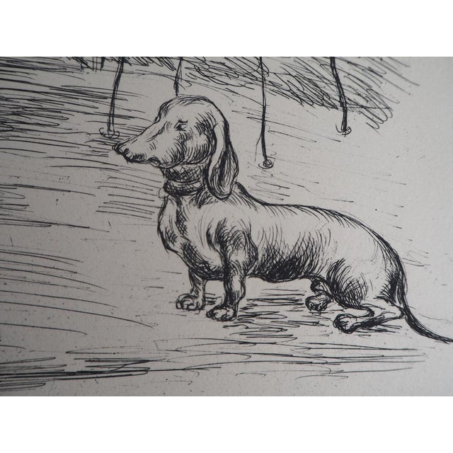 Luc,Albert Moreau, Jardins De Paris, 1937, Original Etching For Sale - Image 8 of 10