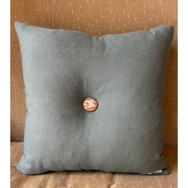 Transitional Fortuny Border Pillow For Sale - Image 3 of 3