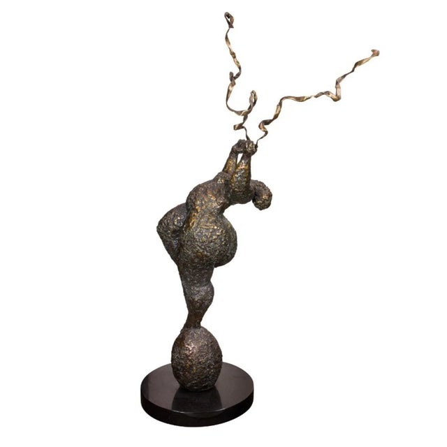 Figurative Ramona Rowley Large Bronze Sculpture Nude Dancing For Sale - Image 3 of 12