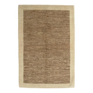 Vintage Hand-Knotted Persian Gabbeh Rug 5'5" X 8' For Sale