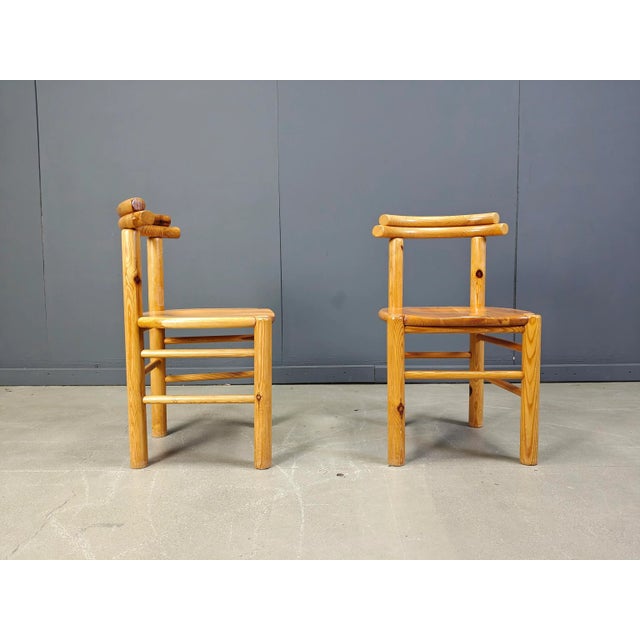 Vintage Dining Chairs in Pine, 1980s, Set of 6 For Sale - Image 10 of 18