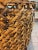 Wood Vintage Oversized Tortoise Shell Burnt Bamboo Burl Floor Basket Planter For Sale - Image 7 of 10