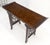 Baker Solid Walnut Pierced Carved Legs Rolled Edge Asian Console Sofa Table MINT For Sale - Image 14 of 15
