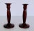 1930s Vintage 1930’s Czech Kralik Red an Black Swirl Art Glass Candlesticks Pair For Sale - Image 5 of 5
