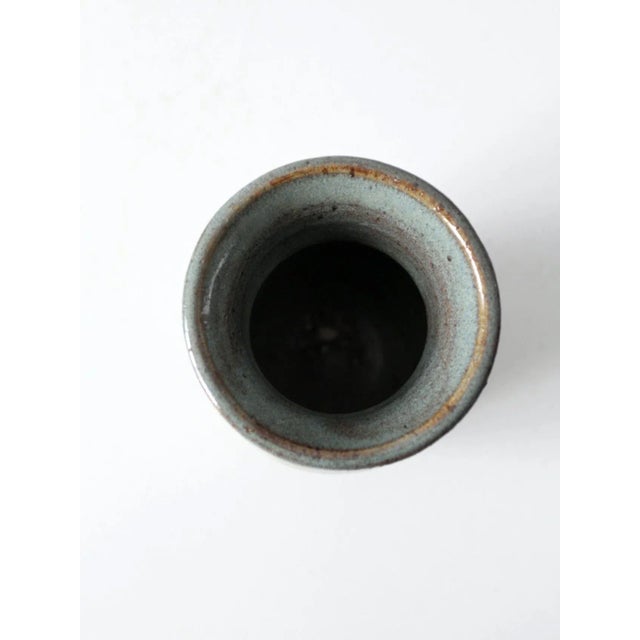 Ceramic Vintage Studio Pottery Vase For Sale - Image 7 of 9
