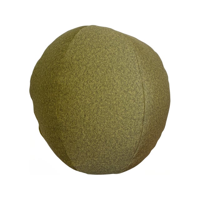 Contemporary Qivuit Green Round Pillow For Sale - Image 3 of 7