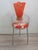 Beautiful pâte de verre vase. France, 1960s. Variety orange glass. Green ribbon at the base. Height 29 cm. Width 20 cm....