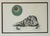 Vintage 1970’s Modernist Framed Etching of a Tiger Drinking From Pond For Sale - Image 4 of 7