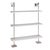 Modern multi-tier shelf in nickel and white shelves, details urban simplicity with burnished finishes. Marais Shelf System...