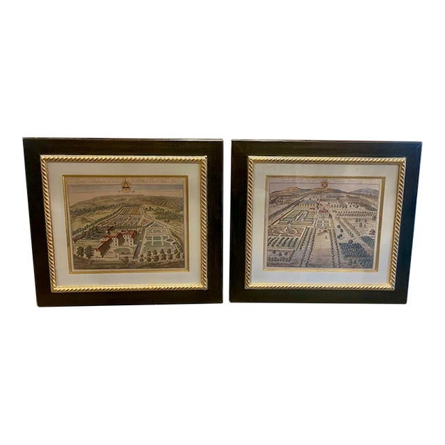 Pair of 18th C. English Engraving by Johannes Kipp For Sale