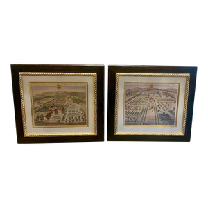 Pair of 18th C. English Engraving by Johannes Kipp