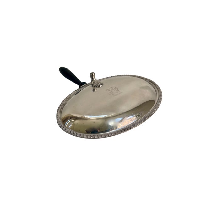 Silver Vintage Silver-Plate Silent Butler Crumb Catcher For Sale - Image 8 of 9