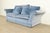 Contemporary Baker Furniture Blue Velvet Upholstered Roll Arm Sofa For Sale - Image 3 of 13