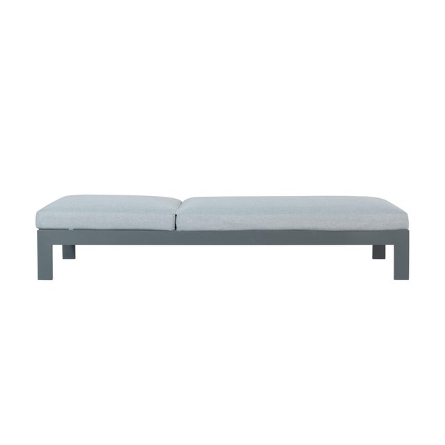 Sardinia Outdoor Chaise With Aluminum Metal Frame - Gray For Sale In Chicago - Image 6 of 11