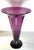 Glass Mid-Century Pairpoint Optic Diamond Vase With Controlled Bubble Ball Stem, Signed For Sale - Image 7 of 7
