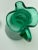 Art Glass Cruet: Vintage Emerald Green Crackle Glass for Olive Oil or Vinegar Cruet For Sale In Los Angeles - Image 6 of 9