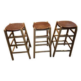 Custom Mahogany Bar Stools For Sale