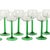 Vintage Alsace Wine Glasses with Green Stems from Luminarc, 1970s, Set of 12 For Sale - Image 6 of 16