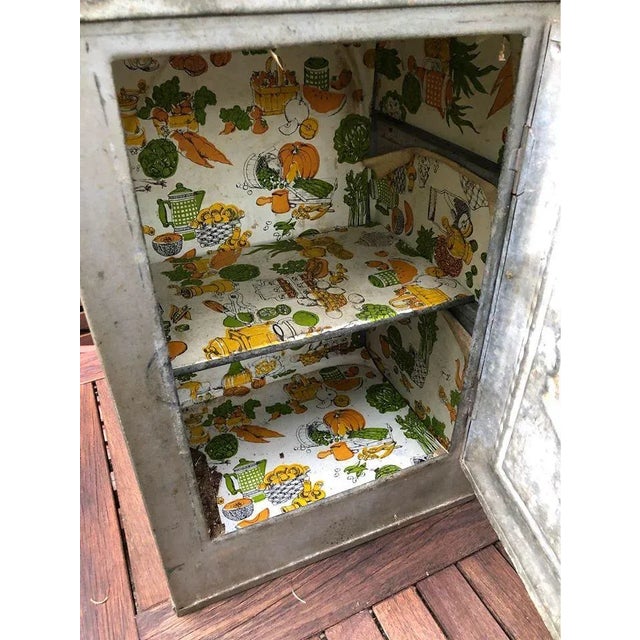 1930s Country Tin Bread & Cake Cabinet For Sale - Image 10 of 12