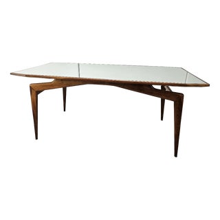 Dining Table with Mirrored Top, 1950s For Sale