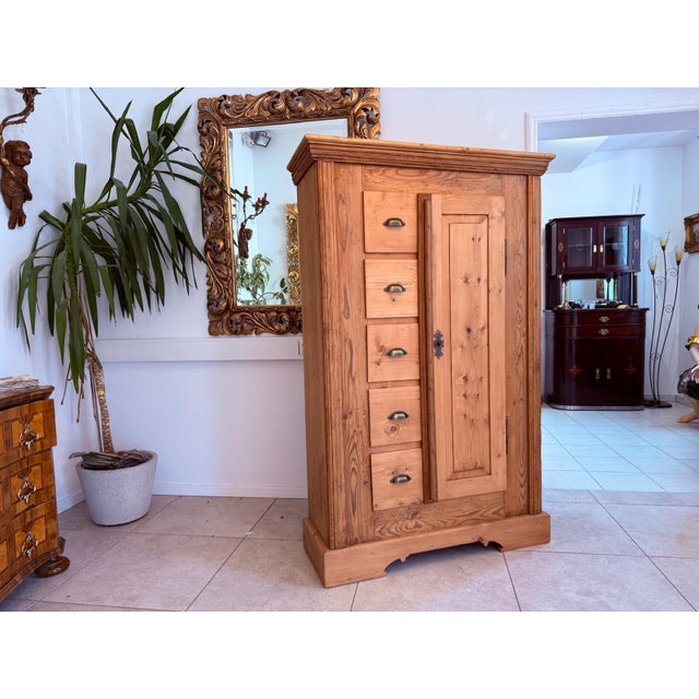 Antique Baroque Farmhouse Cupboard For Sale - Image 5 of 12