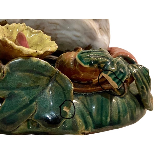 White Antique Handmade Majolica Ceramic White Rabbit, Easter Bunny, Centerpiece, Home Decor For Sale - Image 8 of 9