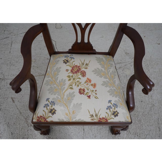 2010s Pair Henkel Harris Ball & Claw Mahogany Armchairs For Sale - Image 5 of 12