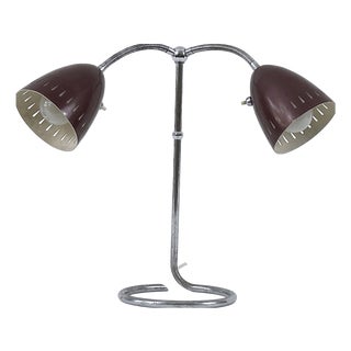 Mid-Century 2-Armed Table Lamp or Desk Light, Germany, 1950s For Sale