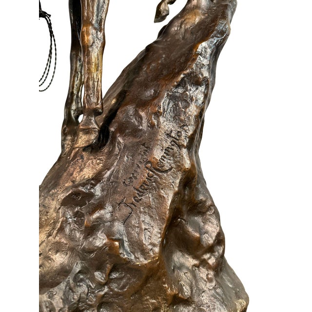 American Bronze "The Mountain Man" Statue After Remington, Signed - 36" H For Sale - Image 3 of 12