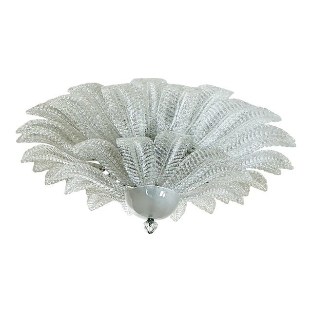 Decorative Venetian Leaves Murano Glass Flush Mount by Simoeng For Sale - Image 9 of 9