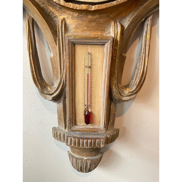 1880s French Carved Wood Barometer For Sale - Image 11 of 12