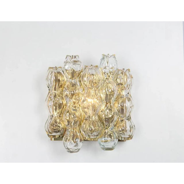 Glass Large Murano Glass Wall Sconces attributed to Doria, Germany, 1960s, Set of 2 For Sale - Image 7 of 9