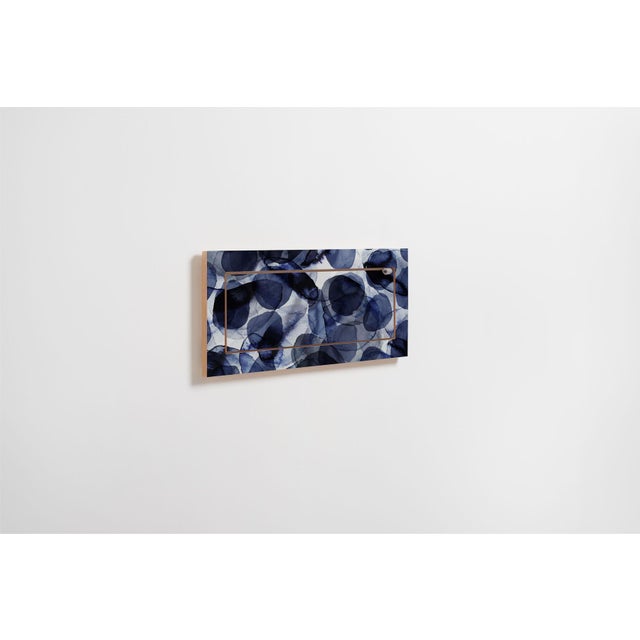 Contemporary 60×27-1 Fläpps Shelf in Bubbles Indigo by Pattern Studio for Ambivalenz For Sale - Image 3 of 5