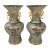 Pair of antique Plique-a-jour cloisonne vases with colorful transparent enamel // Chinoiserie // enamelware // enameled // Asian art For Sale