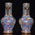Monumental Pair of Cloisonné Enamel & Bronze Elephant-Handle Vases With Goldfish Motifs For Sale In Los Angeles - Image 6 of 9