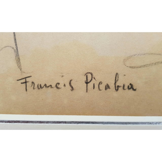 1940s Picabia Francis - Woman Portrait - Pencil Drawing - 1940 - c.o.A For Sale - Image 5 of 12