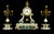 An impressive French three-piece clock garniture dating to circa 1870, comprising a substantial alabaster mantel clock...