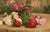 Achille Théodore Cesbron, Basket of Roses, 1890s, Oil on Canvas For Sale - Image 3 of 11