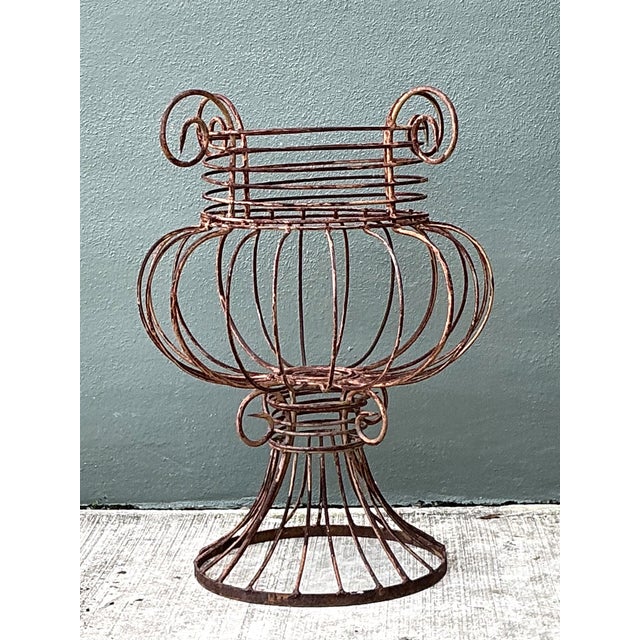 Vintage Sculptural Metal Urn For Sale - Image 11 of 12