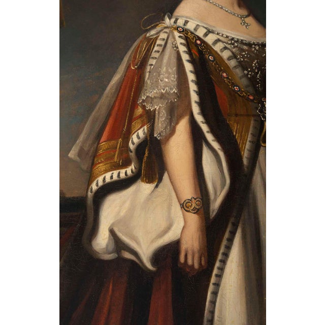 Portrait of Queen Victoria, 19th Century, Oil on Canvas, Framed For Sale - Image 4 of 9