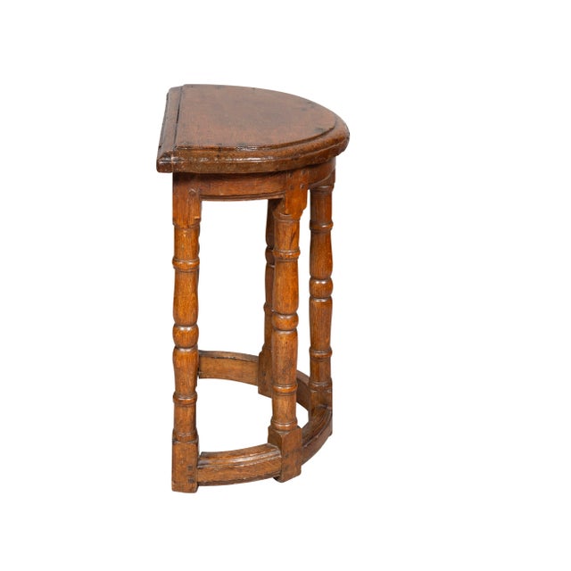 French Louis XIV Oak Stool For Sale - Image 3 of 7