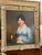 Mid 19th Century Oil Portrait of a Woman in Blue in Ornate Gilt Frame For Sale - Image 10 of 10